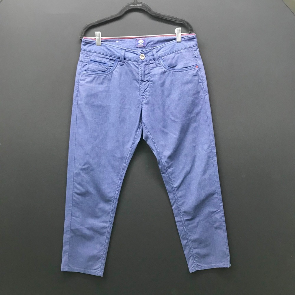 Fradi Chino Pants Blue Slacks Logo Flat Front Men's Size 33